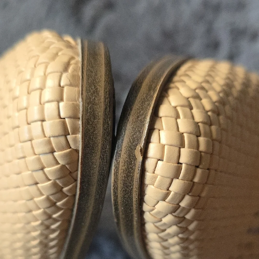 SM New York Tan Mules with Woven Texture 7.5 - Picture 8 of 8